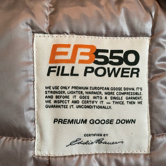 Eddie Bauer Red EB550 Fill Power Goose Down Lightweight Puffer Women Size Small - Picture 11 of 11